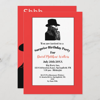 It's a Secret - Surprise Birthday Party Invitation