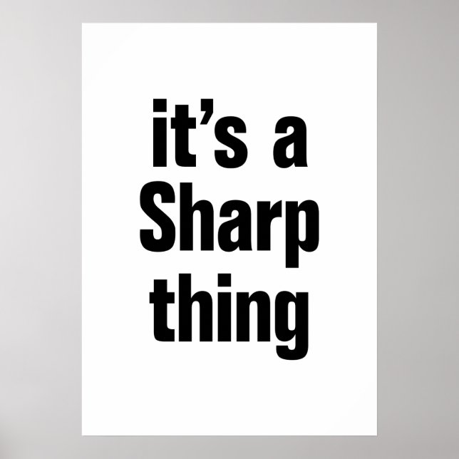 its a sharp thing poster (Front)