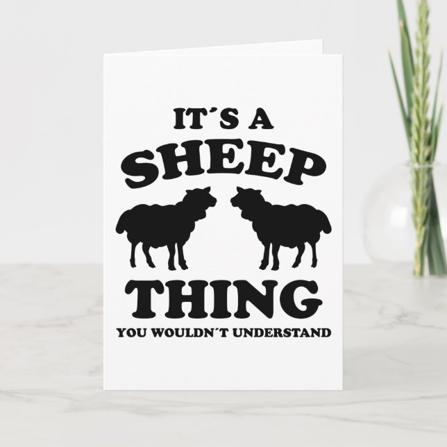 Its A Sheep Thing Design Sheeps Lamb Farmer Gift Card (Front)