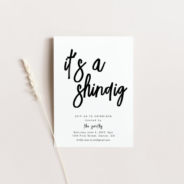 It's A Shindig Party Celebration Invitation (Creator Uploaded)