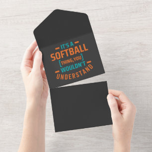 It's a Softball Thing   Sports All In One Invitation