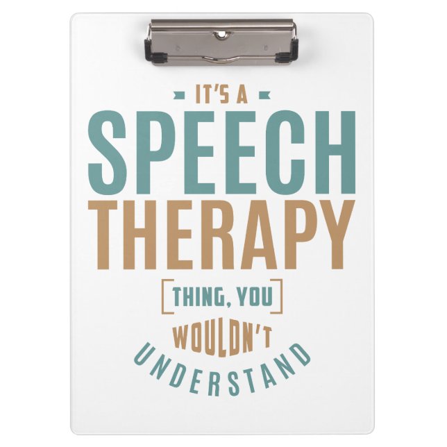 It's a Speech Therapy Thing. Gift Ideas Clipboard (Front)