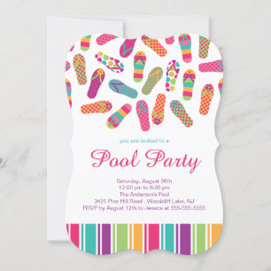 It's a Summer Flip Flop Pool Party Invitation