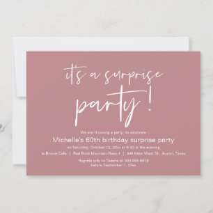 It's A Surprise Birthday Dinner Party Invitation