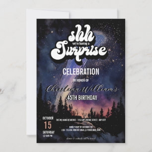 It's a Surprise Party Starry Night Invitation