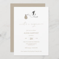It's a Surprise Stork Baby Shower Invitation