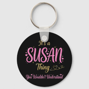 It's A Susan Thing Pink Gold Women Gift Key Ring