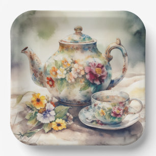 It's A Tea Party Paper Plate