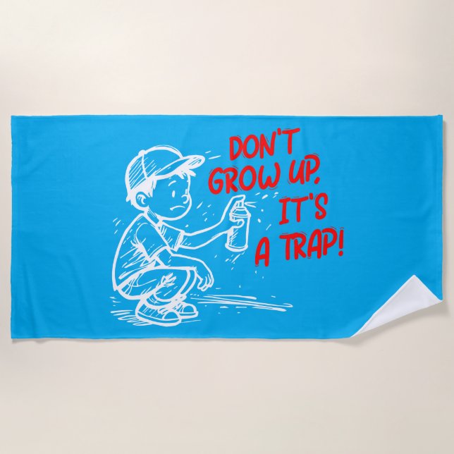 It's a trap beach towel (Front)