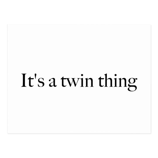 It's a twin thing postcard