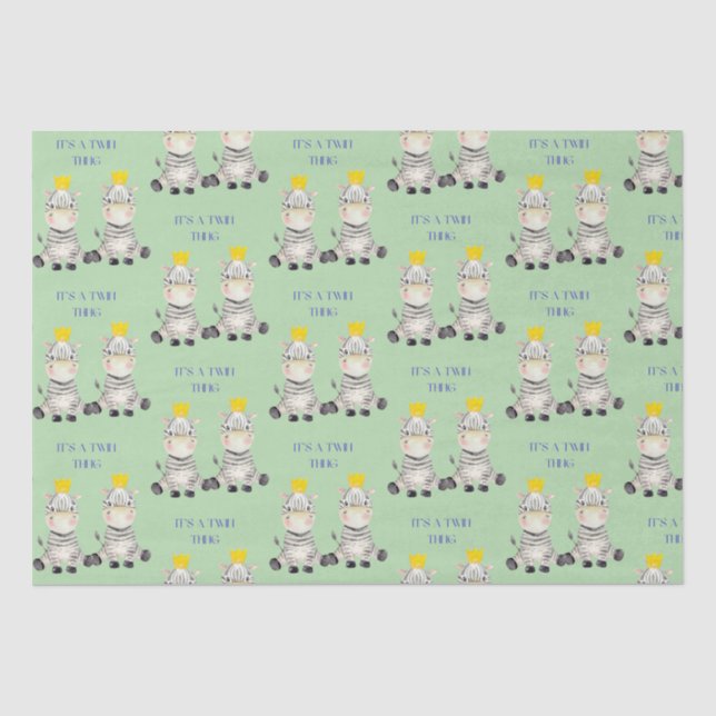 It's a Twin Thing Zebra Tissue Paper (Front)
