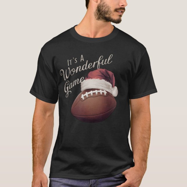 It's a Wonderful Game Christmas American Football T-Shirt (Front)