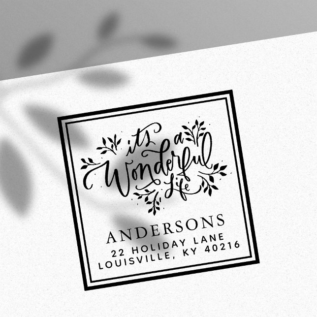 It's A Wonderful Life Christmas Address Self-inking Stamp (Creator Uploaded)