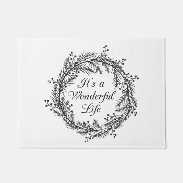 It's a Wonderful Life - Christmas Door Mat (Front)