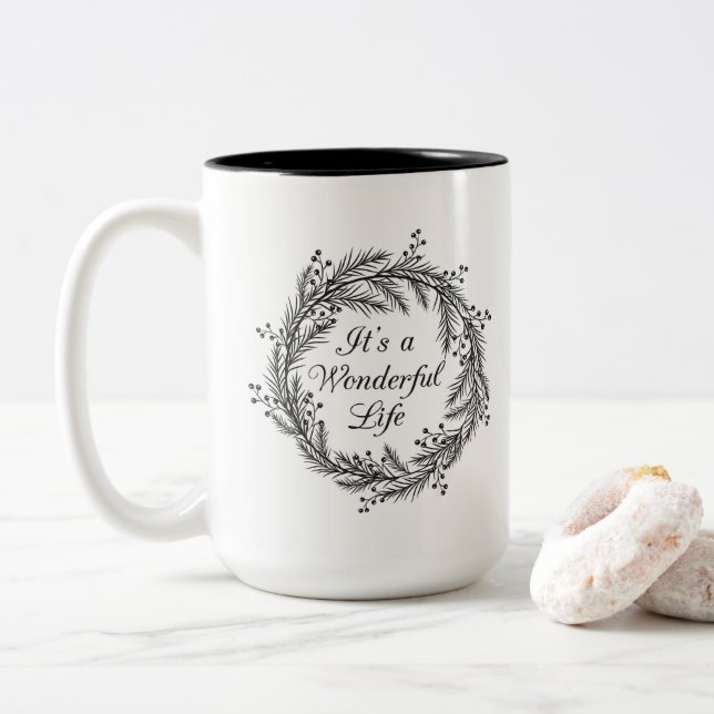 It's a Wonderful Life - Christmas Mug (With Donut)