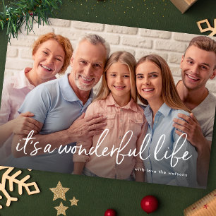 It's a wonderful life Christmas One Photo Holiday Card