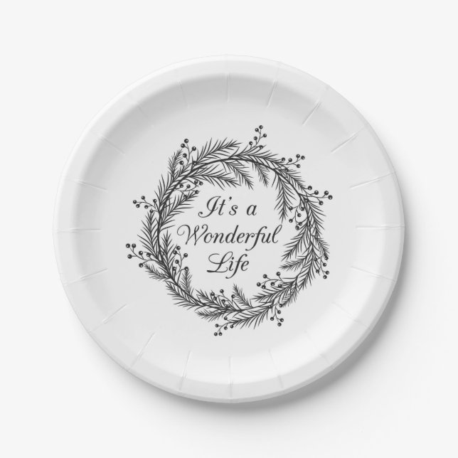 It's a Wonderful Life - Christmas Paper Plates (Front)