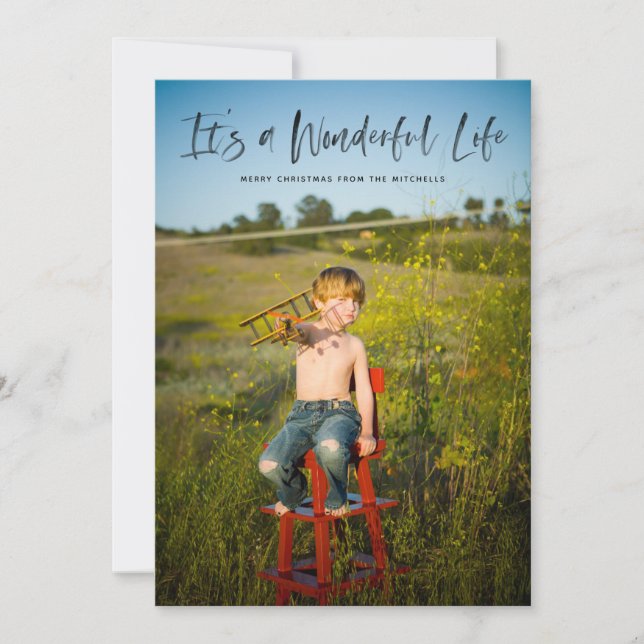 It's a Wonderful Life Christmas Photo Card (Front)