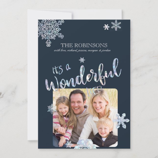 Its a Wonderful Life Christmas Photo Card (Front)