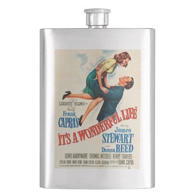 It's a Wonderful Life Classic Poster Hip Flask (Front)