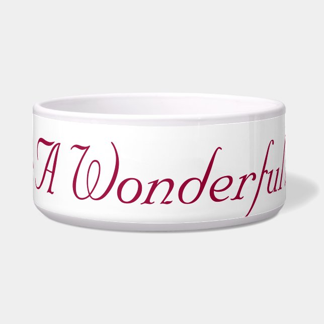 It's A Wonderful Life Dog bowl (Front)