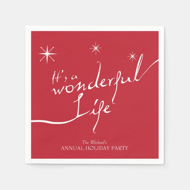 It's a Wonderful Life, Holiday Party Napkin (Front)