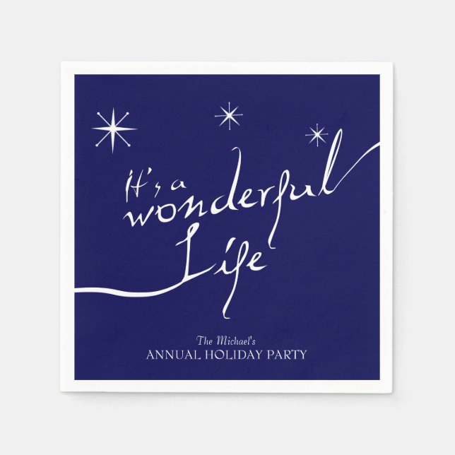It's a Wonderful Life, Holiday Party Napkin (Front)