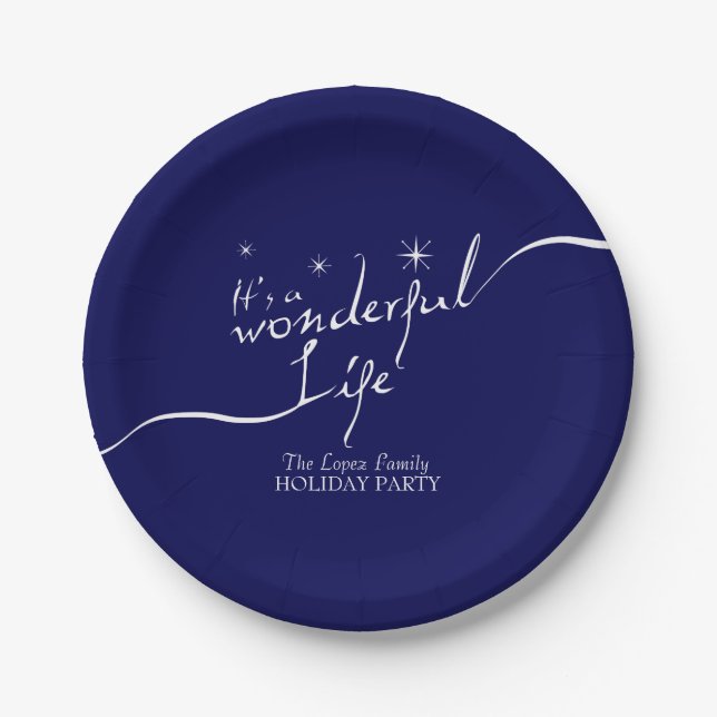 It's a Wonderful Life, Holiday Party Paper Plate (Front)