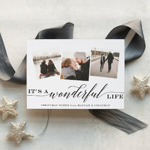 It's a Wonderful Life   Holiday Photo Collage Card