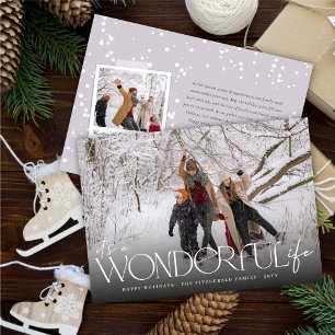 It's A Wonderful Life Modern Classic Minimal Photo Holiday Card