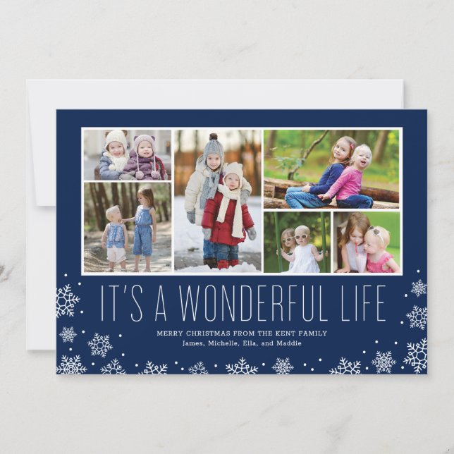 It's a Wonderful Life Multi Photo Holiday Card (Front)