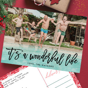 It's a Wonderful Life Onyx Christmas Holiday Postcard