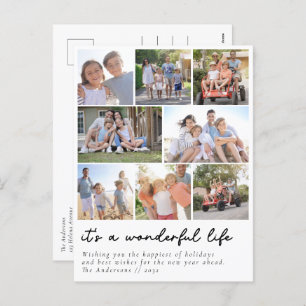 It's a Wonderful Life Photo Collage  Holiday Postcard