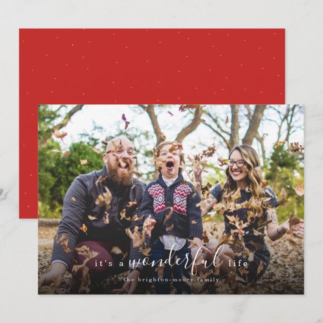 It's a Wonderful Life Photo Holiday Card (Front/Back)