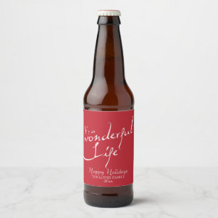 It's a Wonderful Life, Red Holiday Beer Bottle Label