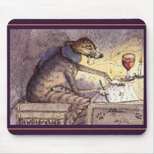 It's a writer's life - greyhound mouse mat