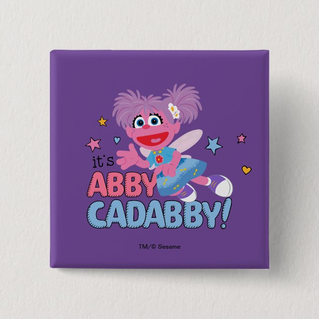 It's Abby Cadabby! 15 Cm Square Badge (Front)