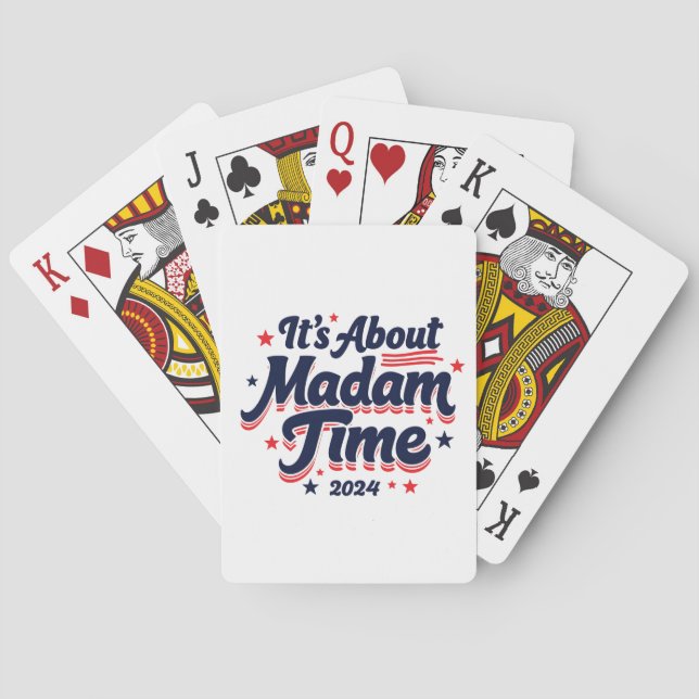 It's About Madam Time Kamala Harris Ekection  Playing Cards (Back)