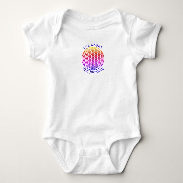 It's about the Journey, scared geometry Baby Bodysuit (Front)