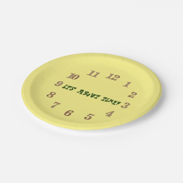 It's About Time! Paper Plate (Angled)