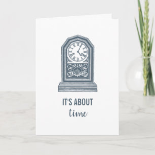 It's About Time Vintage Clock Card