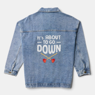 It's about to go down Plunger Tradesman plumbing P Denim Jacket