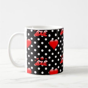 Its all a bout love Cute Heart and stylish Pattern Coffee Mug