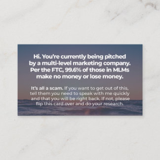 It's All a Scam - Business Card