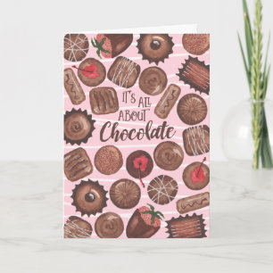 It's All About Chocolate Card -Customise Greeting