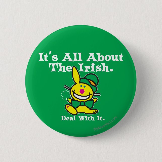 It's All About The Irish (green) 6 Cm Round Badge (Front)