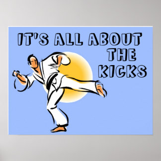 It's All About the Kicks Martial Arts Poster