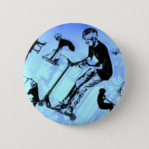 It's All About The Scooter! - Scooter Tricks 6 Cm Round Badge