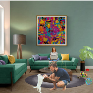 It's All Connected Abstract Poster