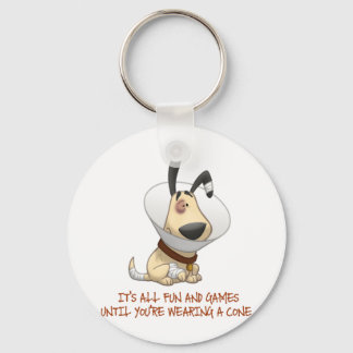 It's All Fun and Games Until You're Wearing A Cone Key Ring